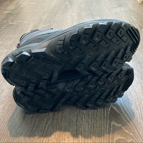 Merrell Black Purple Waterproof Hiking Boots NWOB Thermo Chill Mid Shell Women’s - Picture 5 of 8